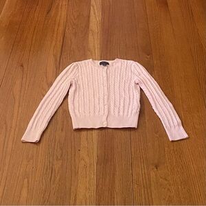Ralph Lauren Pink Cable Knit Girls Sweater